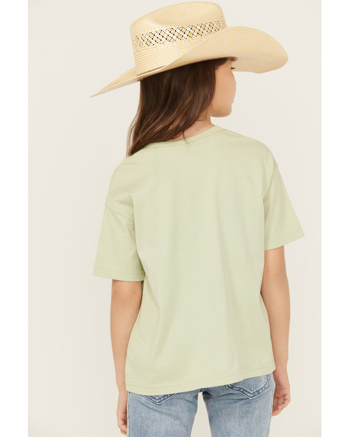 Image #4 - Wrangler Girls' Logo Desert Short Sleeve Graphic Tee, Green, hi-res
