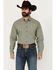 Image #1 - Cinch Men's Plaid Print Long Sleeve Button-Down Western Shirt, Turquoise, hi-res