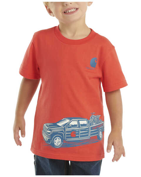 Carhartt Toddler Boys' Truck Wrap Short Sleeve Graphic T-Shirt , Red, hi-res