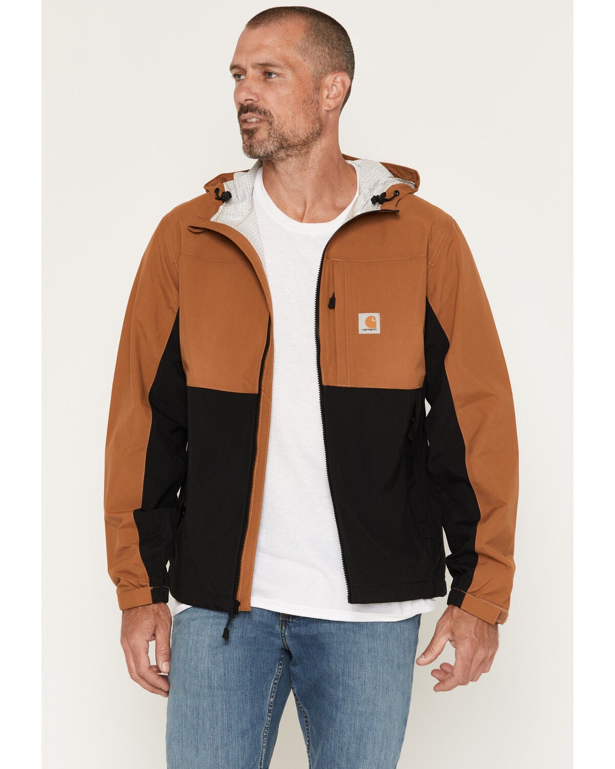 Carhartt Men's Storm Defender&reg; Relaxed Fit Lightweight Packable Work Jacket, Brown, hi-res