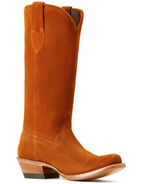 Image #1 - Ariat Women's Memphis Penny Roughout Western Boots - Square Toe , Red, hi-res