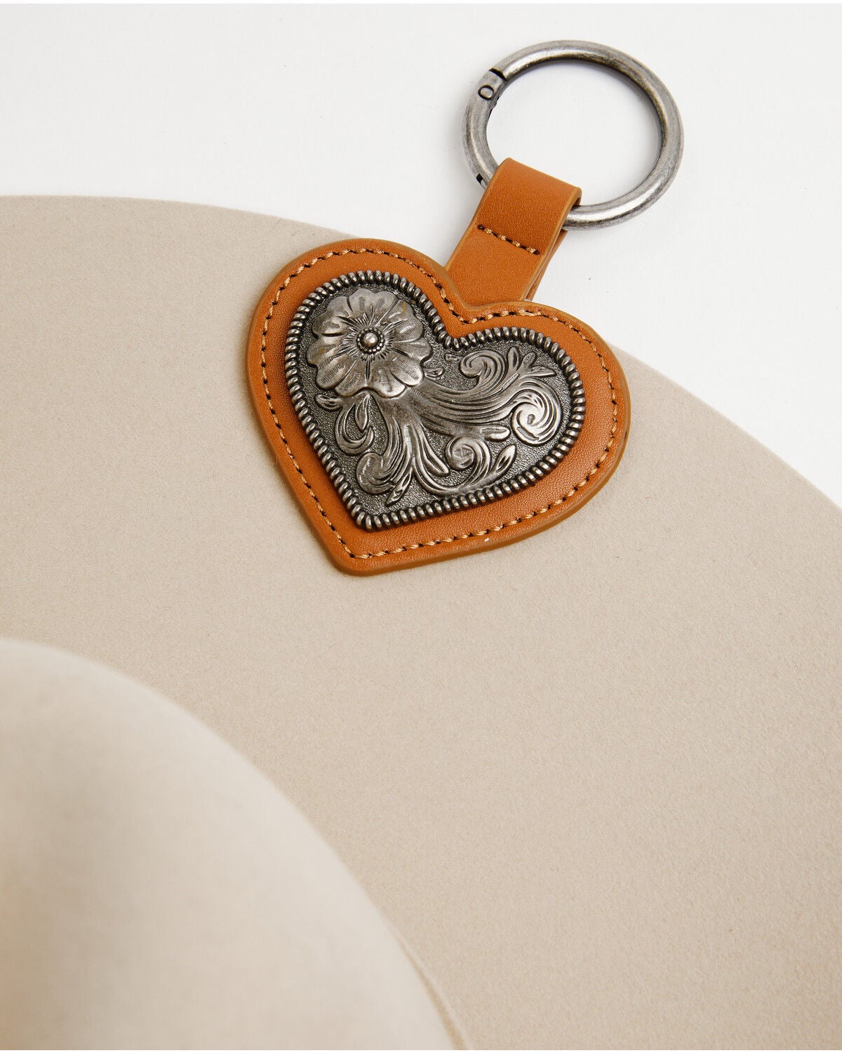 Image #3 - Boot Barn Winslow Heart Concho Magnetic Hat Clip Keychain, Tan, hi-res
