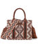 Image #1 - Wrangler Women's Southwestern Print Small Canvas Crossbody Bag, Brown, hi-res
