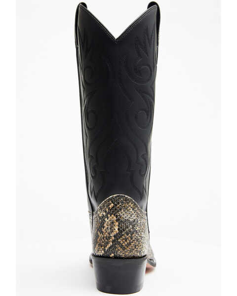 Old West Men's Snake Print Western Boots - Medium Toe, Natural, hi-res