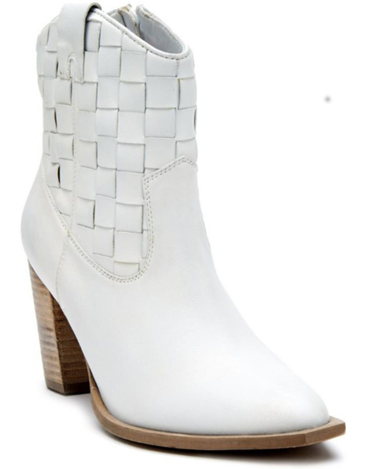 Image #1 - Matisse Women's Dawn Western Booties - Snip Toe, White, hi-res