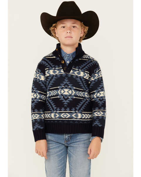 Image #1 - Cotton & Rye Boys' Southwestern Print Pullover Sweater , Multi, hi-res