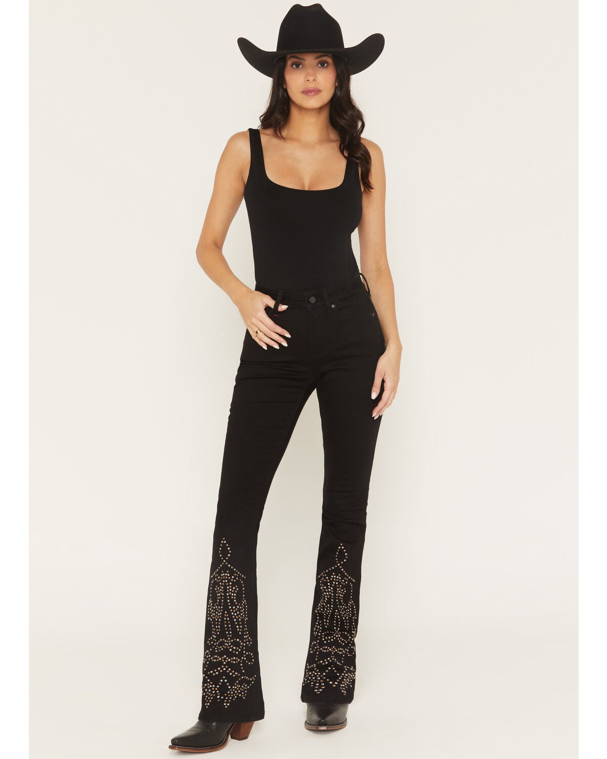 Image #1 - Idyllwind Women's Hemlock Legend High Rise Bootcut Stretch Denim Jeans, Black, hi-res