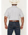 Image #4 - Cody James Men's Vibe Check Geo Print Short Sleeve Snap Western Shirt - Tall, White, hi-res