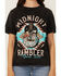 Image #3 - Rock & Roll Denim Women's Midnight Short Sleeve Graphic Tee, Black, hi-res