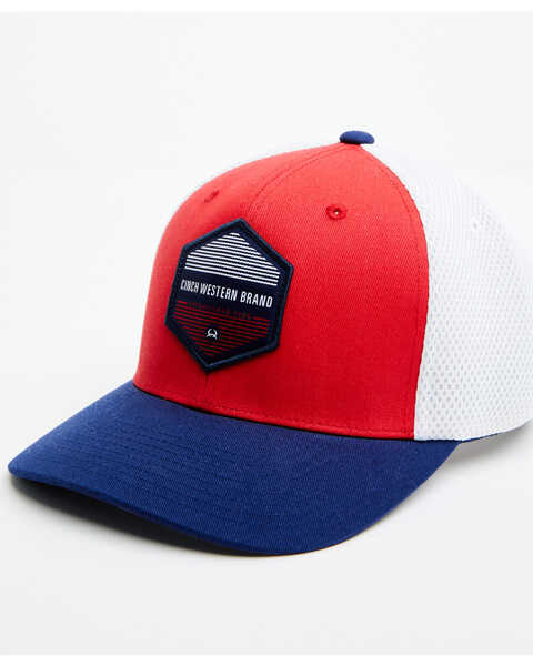 Cinch Men's Americana Patch Ball Cap, Red/white/blue, hi-res