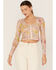 Image #1 - Free People Women's Angelina Floral Print Crop Top, Light Pink, hi-res