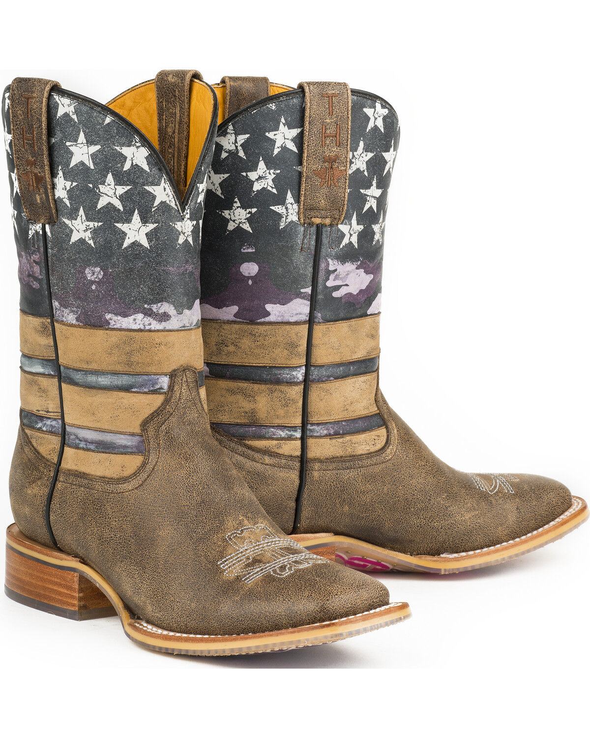 Image #3 - Tin Haul Women's American Woman Western Boots - Broad Square Toe, Brown, hi-res