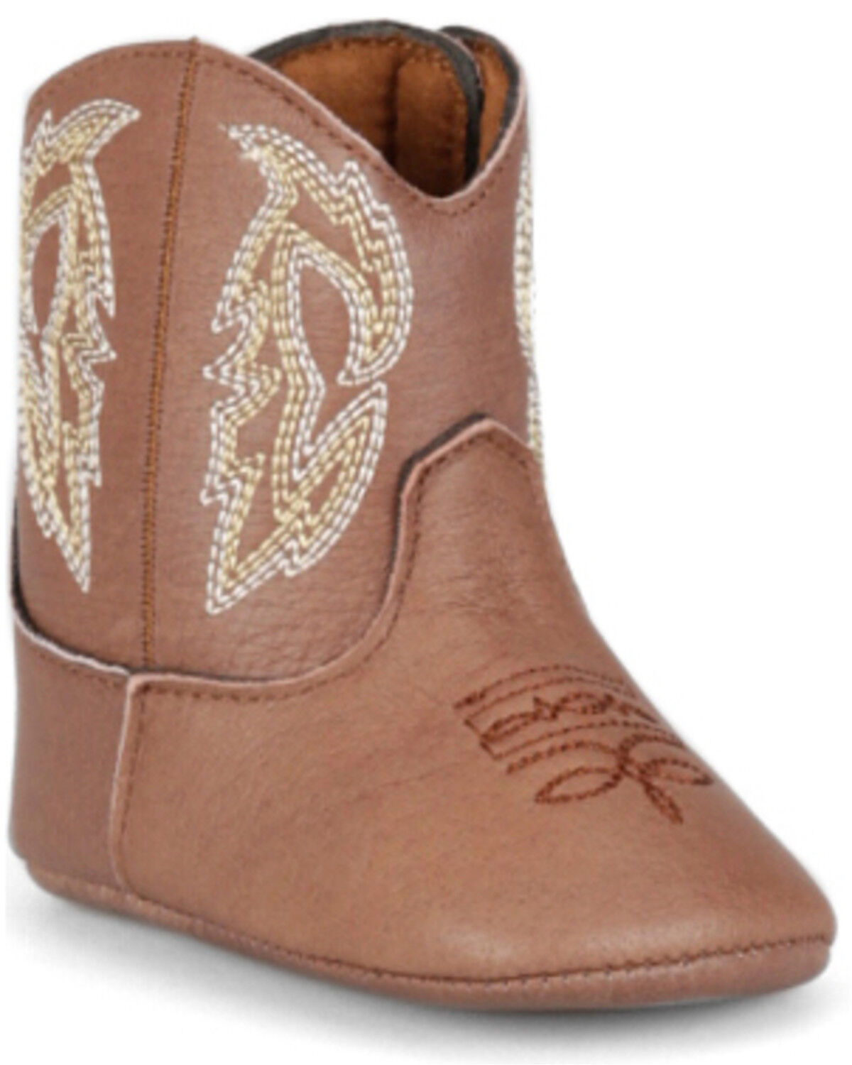 Image #1 - Justin Infant Boys' Baby Canter Western Boots - Broad Square Toe, Brown, hi-res