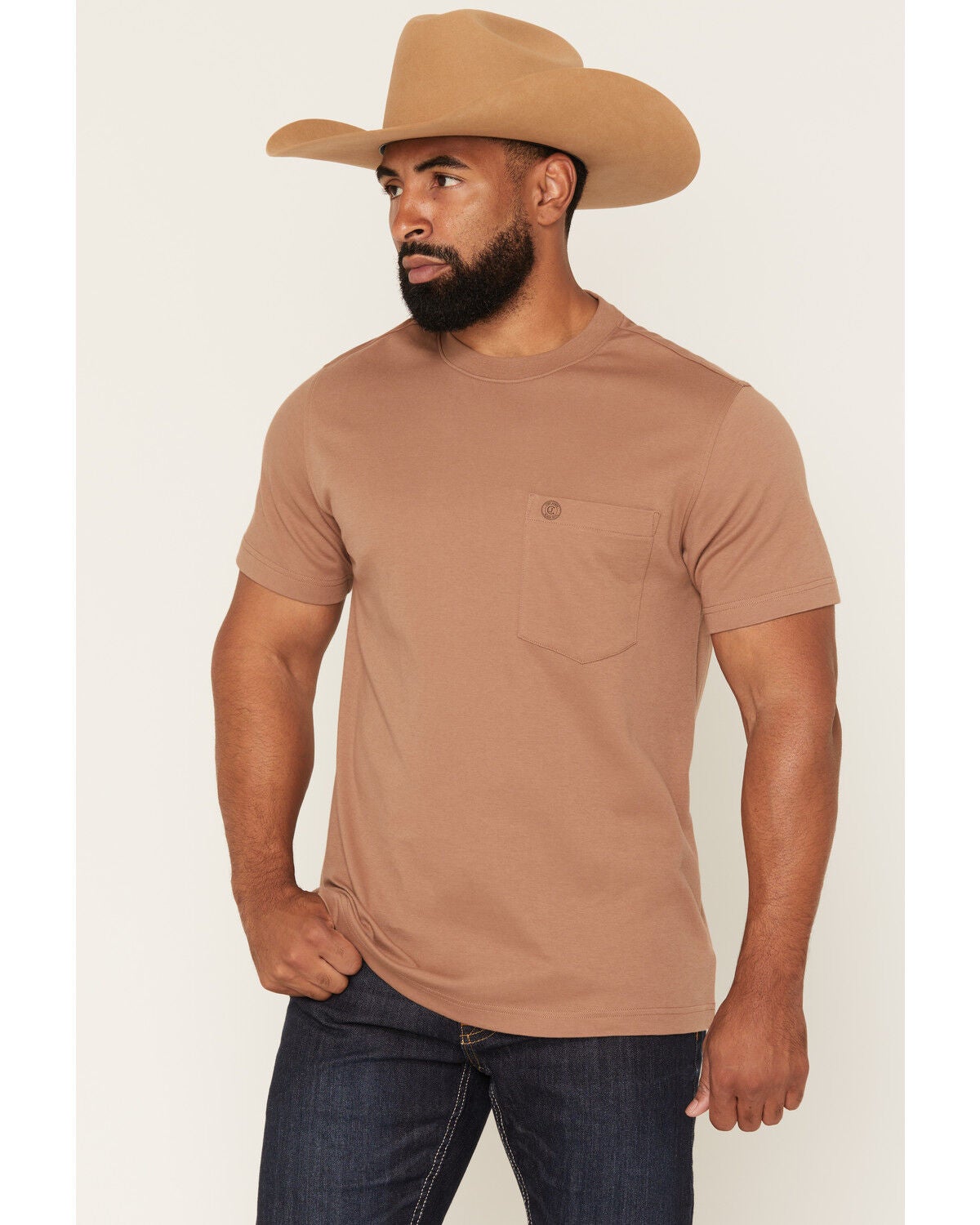 Image #1 - Cody James Men's Summit Solid Pocket Short Sleeve T-Shirt, Tan, hi-res