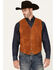 Image #1 - Cripple Creek Men's Solid Suede Vest, Camel, hi-res