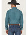 Image #4 - Ely Walker Men's Medallion Print Long Sleeve Pearl Snap Western Shirt, Teal, hi-res
