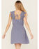 Image #4 - Cleo + Wolf Women's Birdy Open Back Mini Dress, Medium Blue, hi-res