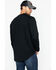 Image #2 - Hawx Men's Black Logo Crew Long Sleeve Work T-Shirt - Big, Black, hi-res