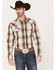 Image #1 - Gibson Men's Stampede Plaid Print Long Sleeve Pearl Snap Western Shirt, , hi-res