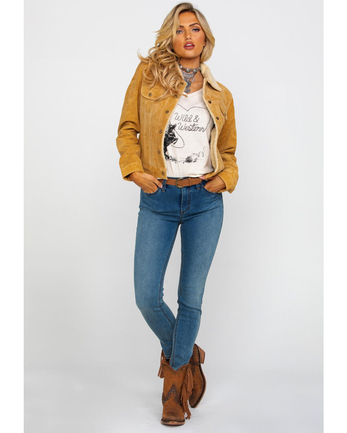 Image #6 - Scully Women's Faux Shearling Leather Jacket, Rust Copper, hi-res