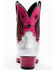 Image #5 - Idyllwind Women's Metallic Star Inlay Roadie Western Booties - Round Toe, Pink, hi-res