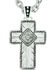 Montana Silversmiths Women's Banded Feathered Cross Necklace , Silver, hi-res