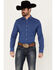 Image #1 - Ariat Men's Maxwell Geo Print Long Sleeve Button-Down Stretch Western Shirt, Blue, hi-res