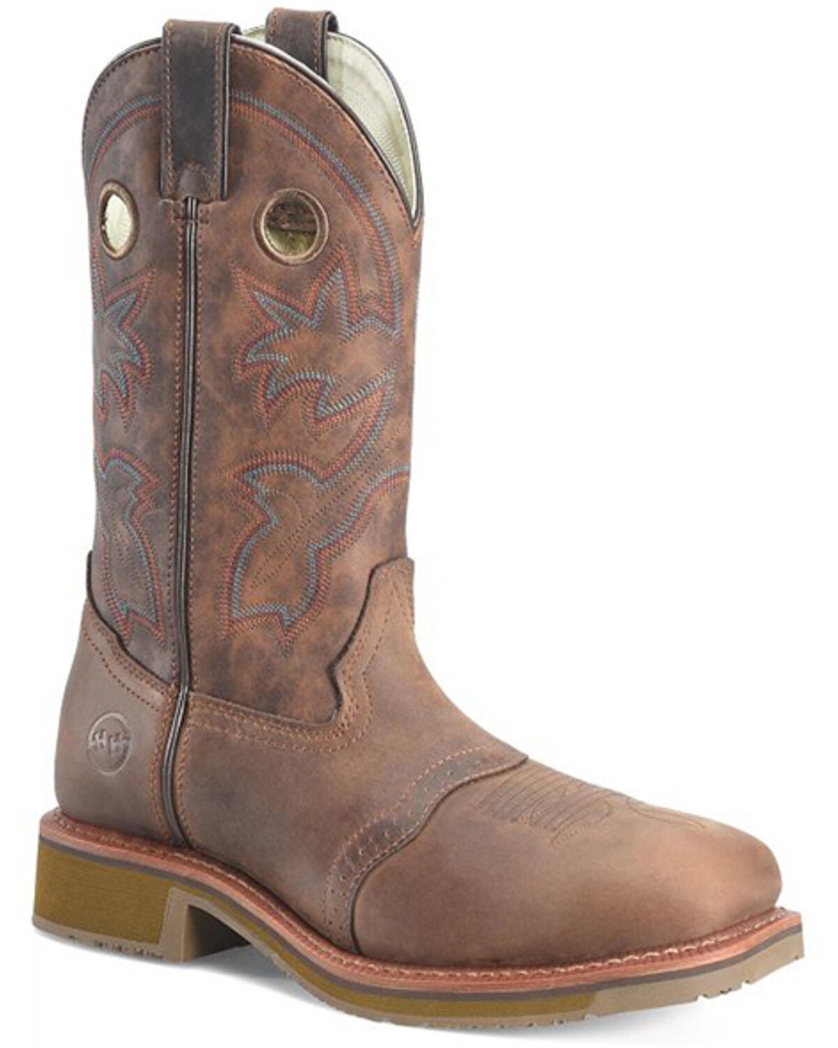 Double H Men's 12" Antonio Pull-On Work Boots - Composite Toe, Brown, hi-res
