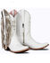 Lane Women's Fringe Star Western Boots - Snip Toe, White, hi-res