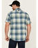 Image #4 - ATG by Wrangler Cedar Plaid Print Short Sleeve Button-Down Performance Western Shirt, Light Green, hi-res