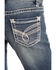 Rock & Roll Denim Girls' Medium Vintage Scroll Bootcut Jeans , Blue, hi-res