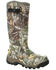 Image #1 - Rocky Men's Camo Rubber Snake Boots - Round Toe, Bark, hi-res