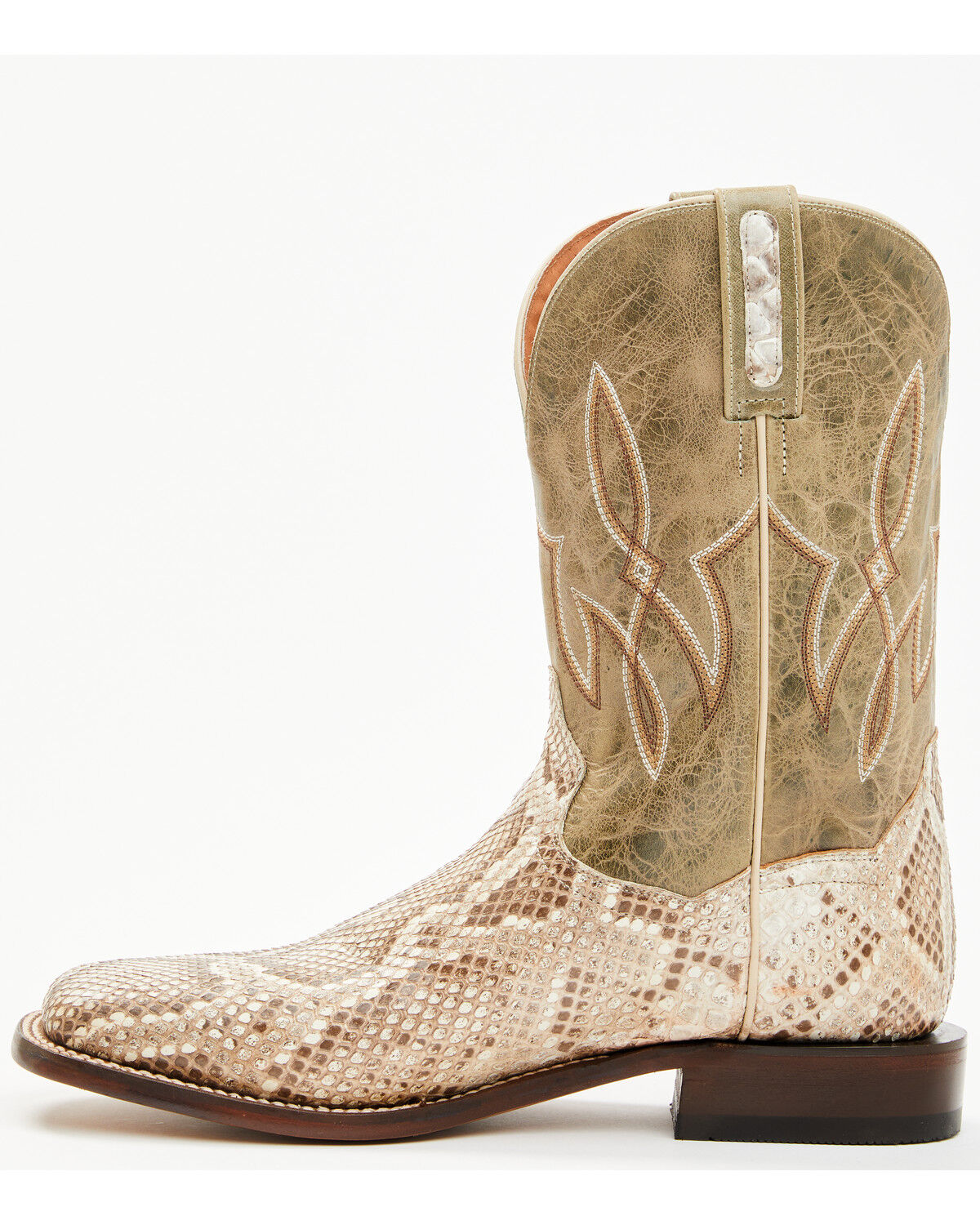 Image #3 - Dan Post Men's Exotic Python Western Boots - Broad Square Toe, Natural, hi-res