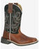 Image #2 - Smoky Mountain Boys' Grant Western Boots - Broad Square Toe, Black, hi-res