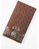 Cody James Men's Bifold Ostrich Print Embossed Rodeo Wallet, Brown, hi-res