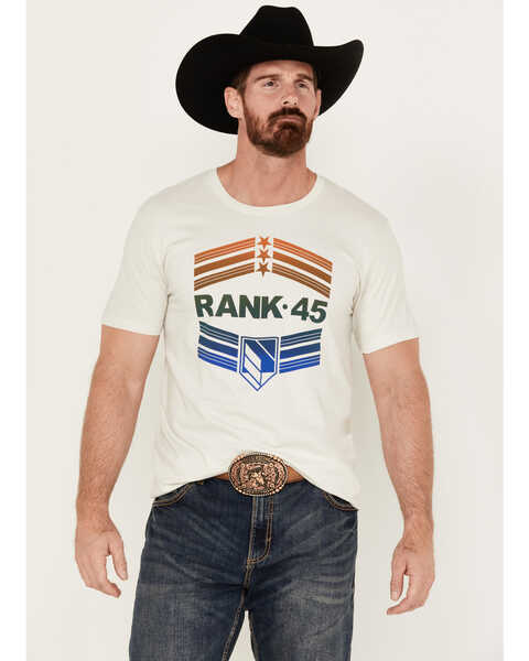RANK 45® Men's Conesville Western Short Sleeve Graphic T-Shirt, Cream, hi-res