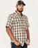 Image #2 - Moonshine Spirit&reg; Men's Twisted Barb Plaid Snap Western Shirt, Brown, hi-res