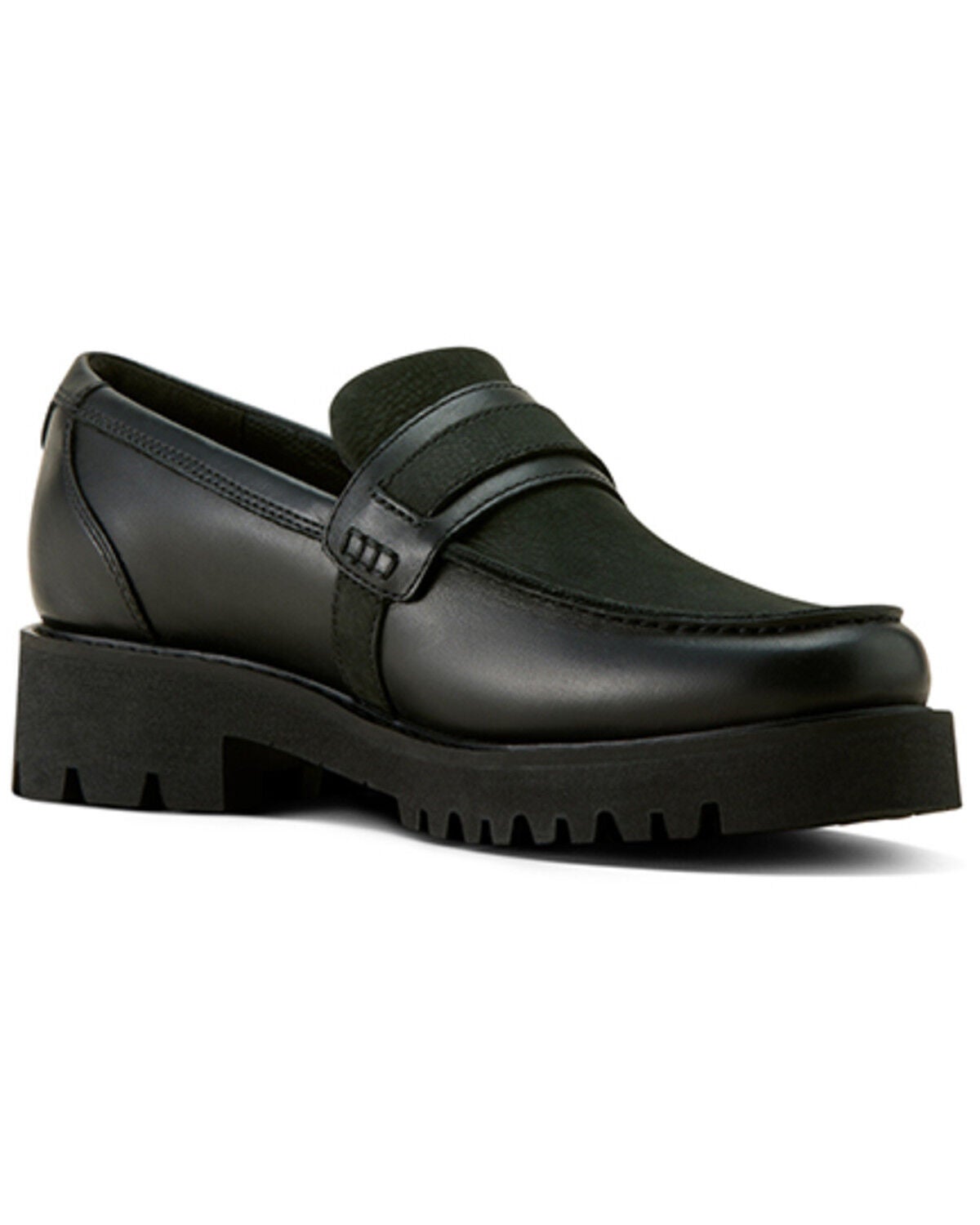 Image #1 - Ariat Women's Stratford Lug Loafers, Black, hi-res