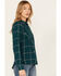 Image #2 - Shyanne Women's Plaid Print Long Sleeve Button-Down Western Shirt, Deep Teal, hi-res