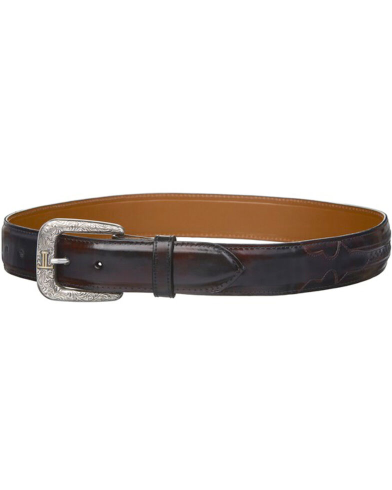 Lucchese Men's Black Cherry Goatskin Leather Belt Country Outfitter