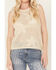 Image #3 - By Together Women's Floral Crochet Sleeveless Top, Natural, hi-res