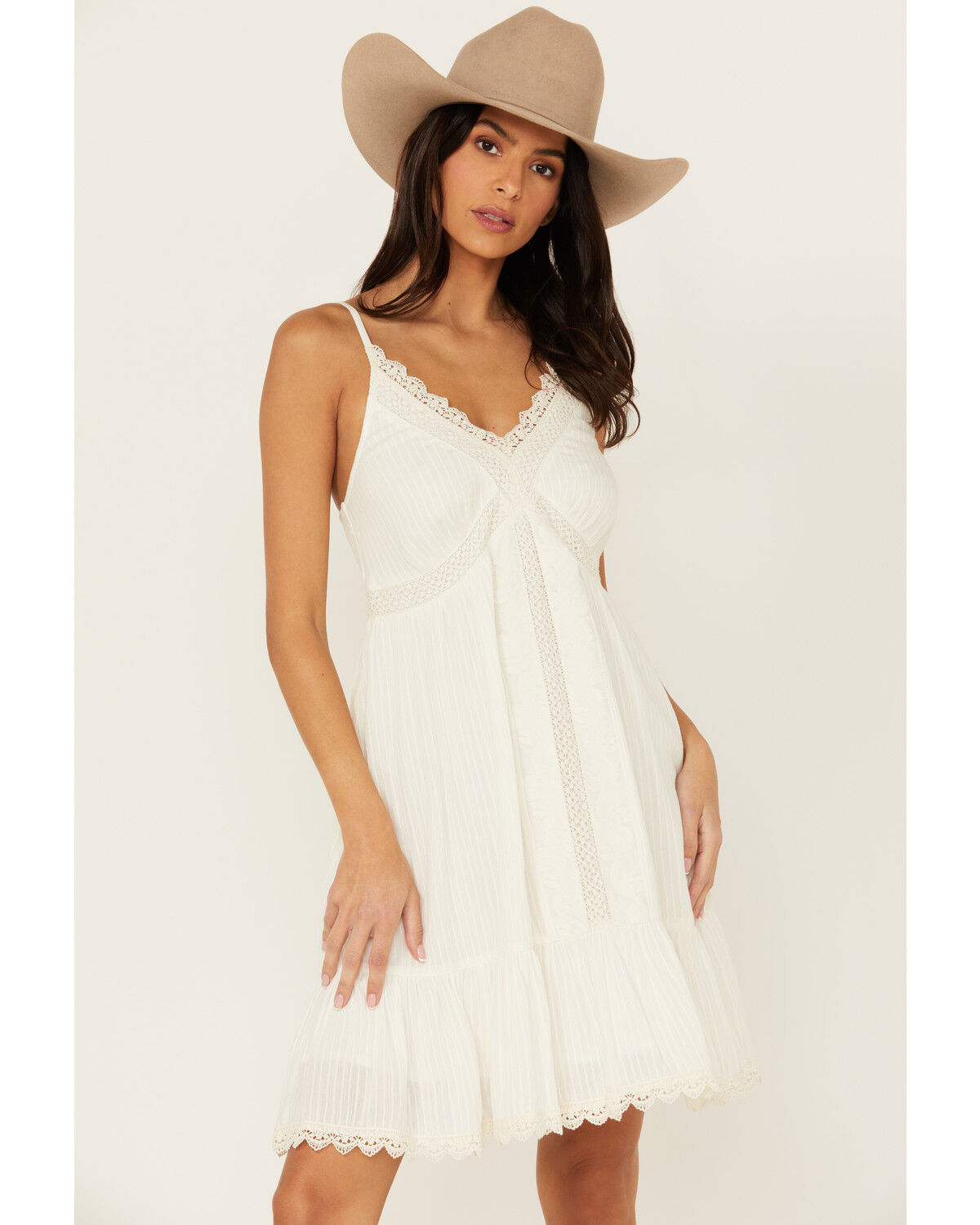 Image #2 - Shyanne Women's Crochet Trim Mini Dress, , hi-res