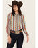 Image #1 - Shyanne Women's Printed Long Sleeve Riding Shirt, Caramel, hi-res
