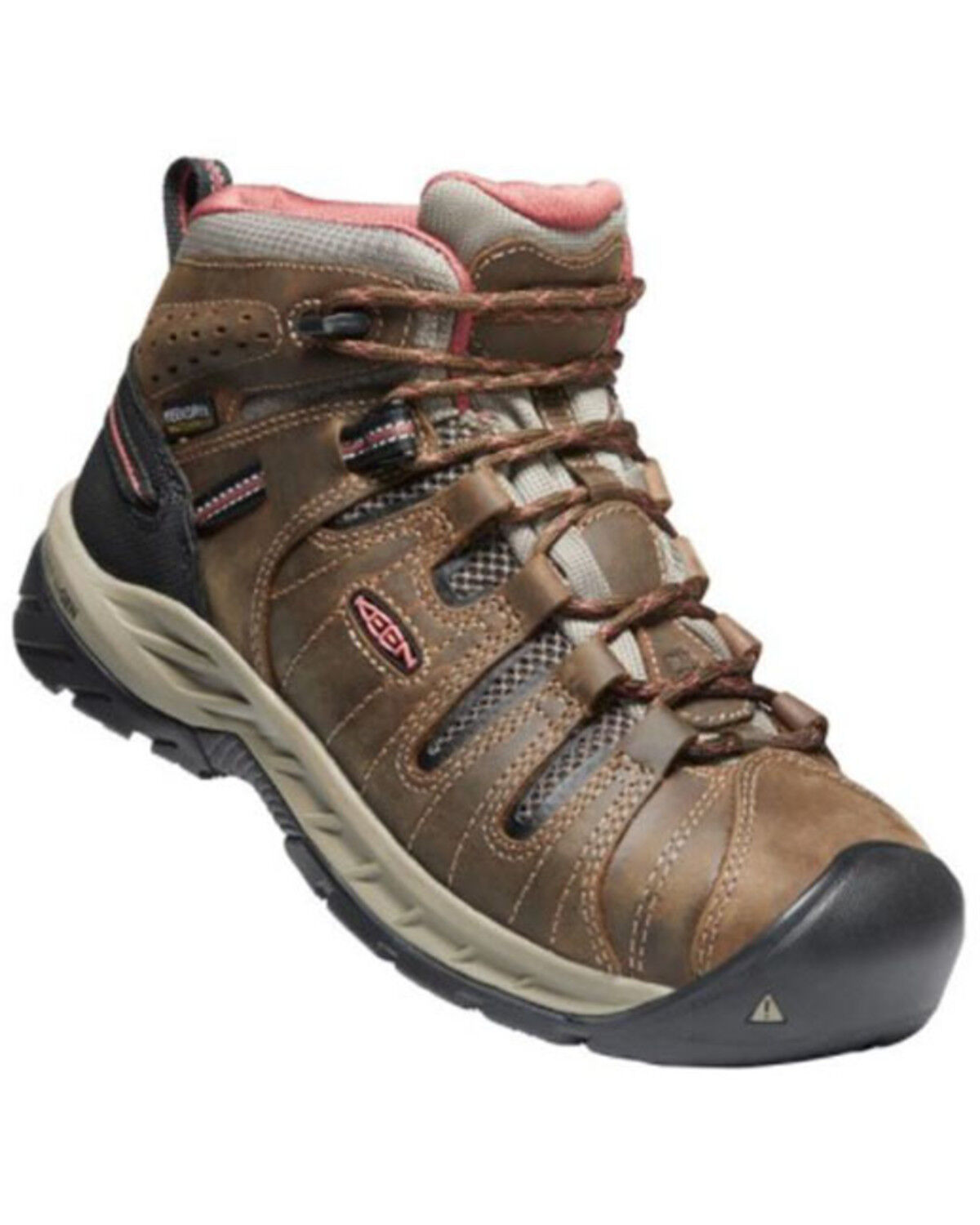 Image #1 - Keen Women's Flint II Waterproof Work Boots - Soft Toe, Brown, hi-res