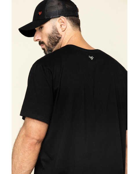 Hawx Men's Black Pocket Crew Short Sleeve Work T-Shirt , Black, hi-res