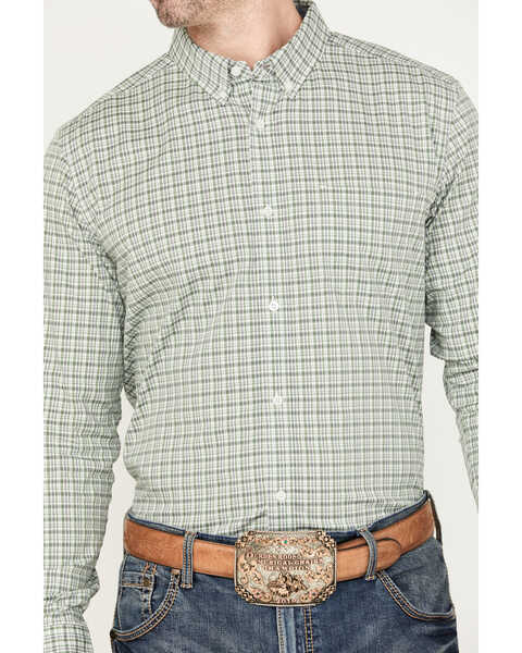 Image #3 - Cody James Men's Plaid Print Long Sleeve Button-Down Western Shirt, Green, hi-res