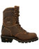 Image #2 - Georgia Boot Men's 9" AMP LT Logger Insulated Waterproof Work Boots - Composite Toe, Brown, hi-res