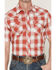 Image #3 - Wrangler Retro Men's Plaid Print Short Sleeve Snap Western Shirt, Red, hi-res