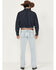 Image #3 - Ariat Men's M7 Grizzly Light Wash Slim Straight Stretch Denim Jeans, Light Wash, hi-res