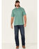 Image #2 - North River Men's Solid Slub Short Sleeve Polo Shirt , Green, hi-res